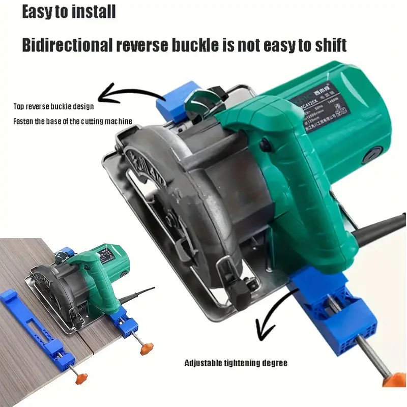 Guía de corte ajustable para carpintería, sierra Circular de precisión, Base de fresadora, abrazadera de hoja fina, herramientas de carpintería de corte rápido