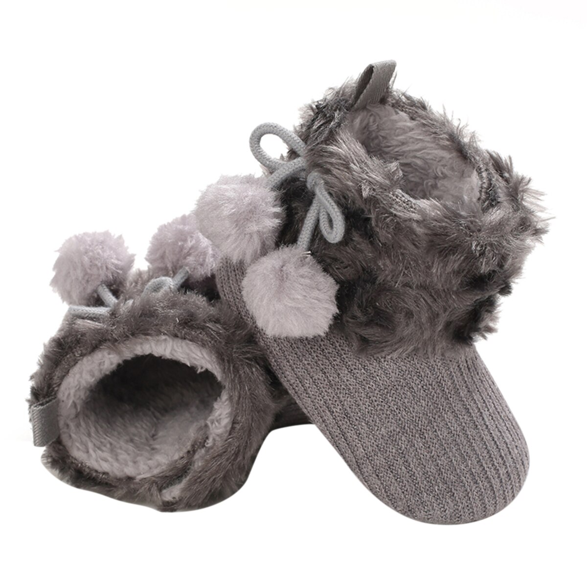 0-18M Kleinkind freundlicher Baby Mädchen Jungen Schnee Stiefel Winter Weiche Faux Pelz Rippe betroffen Warme Booties Anti-Unterhose Kleinkind Prewalkers