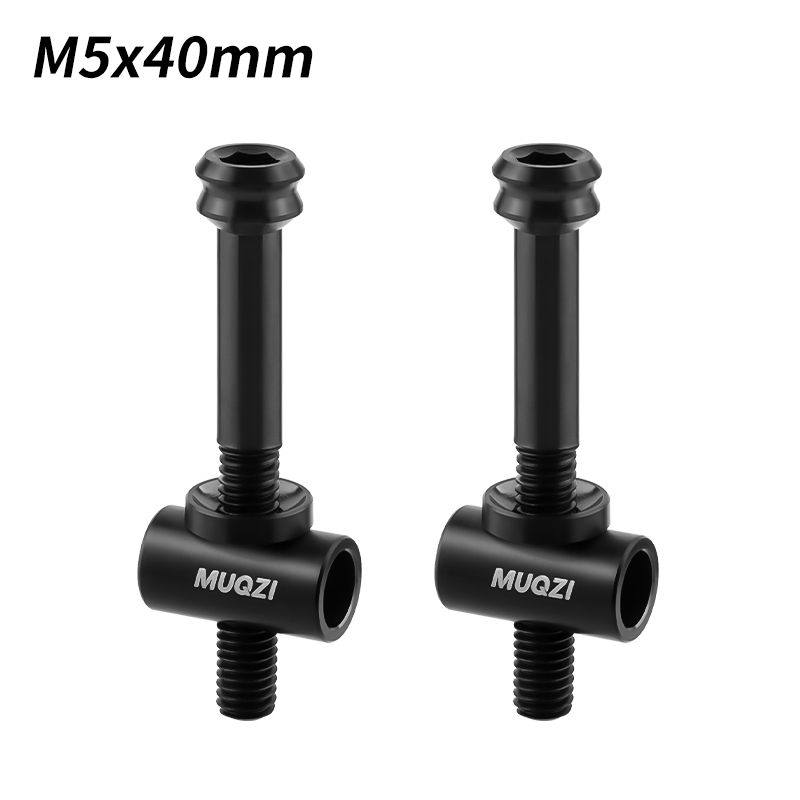 MUQZI Titan-Sattelstützenschraube M5 x 30/40 mm Fahrrad-TC4-Sattelstützen-Befestigungsschraube mit Unterlegscheibe für Fahrradsitzrohr: Burgunderrot