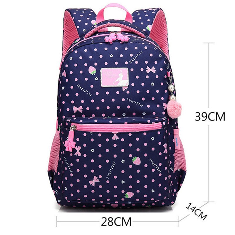 Junior High School Backpacks For Girls Primary Kids Bags two Size Large Capacity School Bags For Children Girls: royal blue small