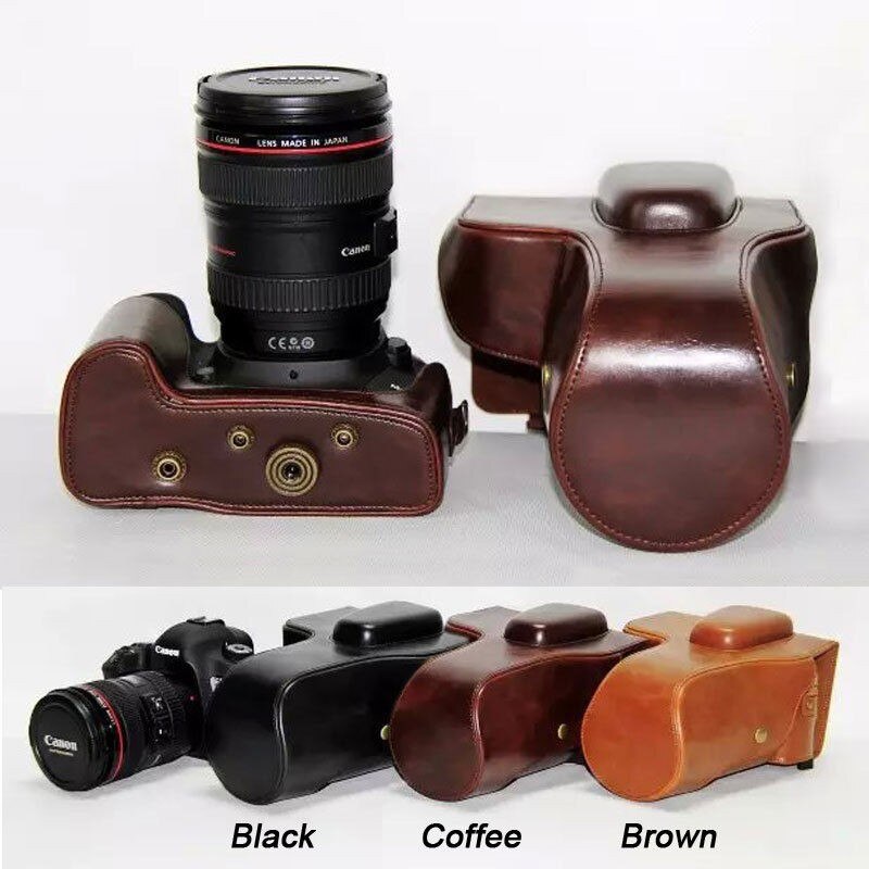 Retro Vintage PU Lederen Camera Tas Voor Nikon D5100 D5200 D5300 Camera Tas Koffie Zwart Bruin
