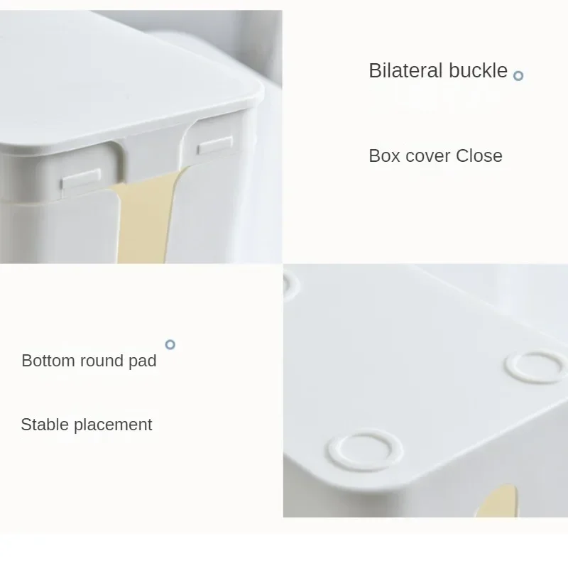 Caja de almacenamiento de cables, caja de almacenamiento de regleta de alimentación de escritorio, caja de almacenamiento de enchufe a prueba de polvo, caja de cables para el hogar, organizador de cables de gestión de cables