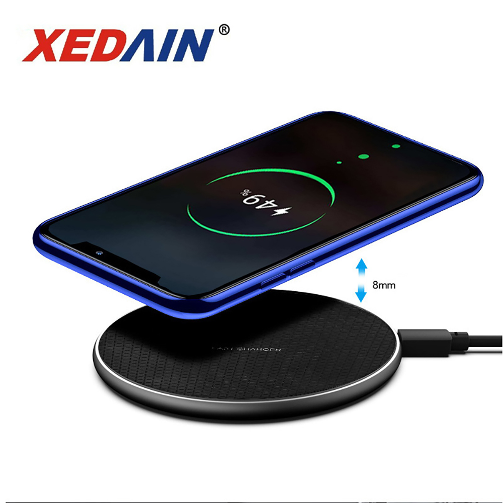Qi trådløs oplader modtager til iphone xs max  x 8 hurtig opladningsplade til samsung note 9 s10 plus oplader sans fil 10w xedain