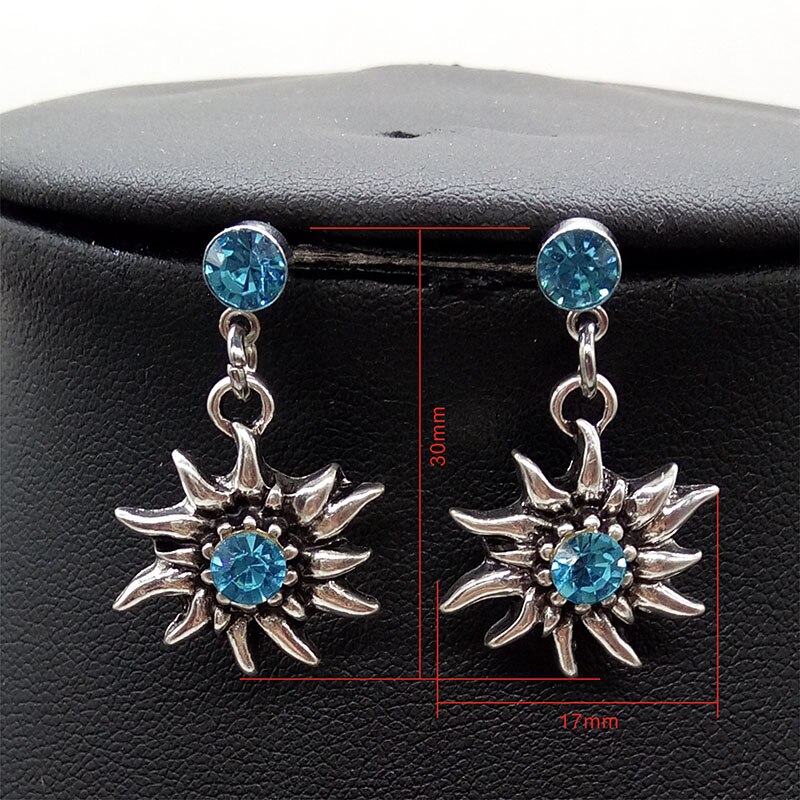 Multicolor Strass Edelweiss Oorbellen Kostuum Sieraden Dangle Oorbellen Vrouwen Girl Party