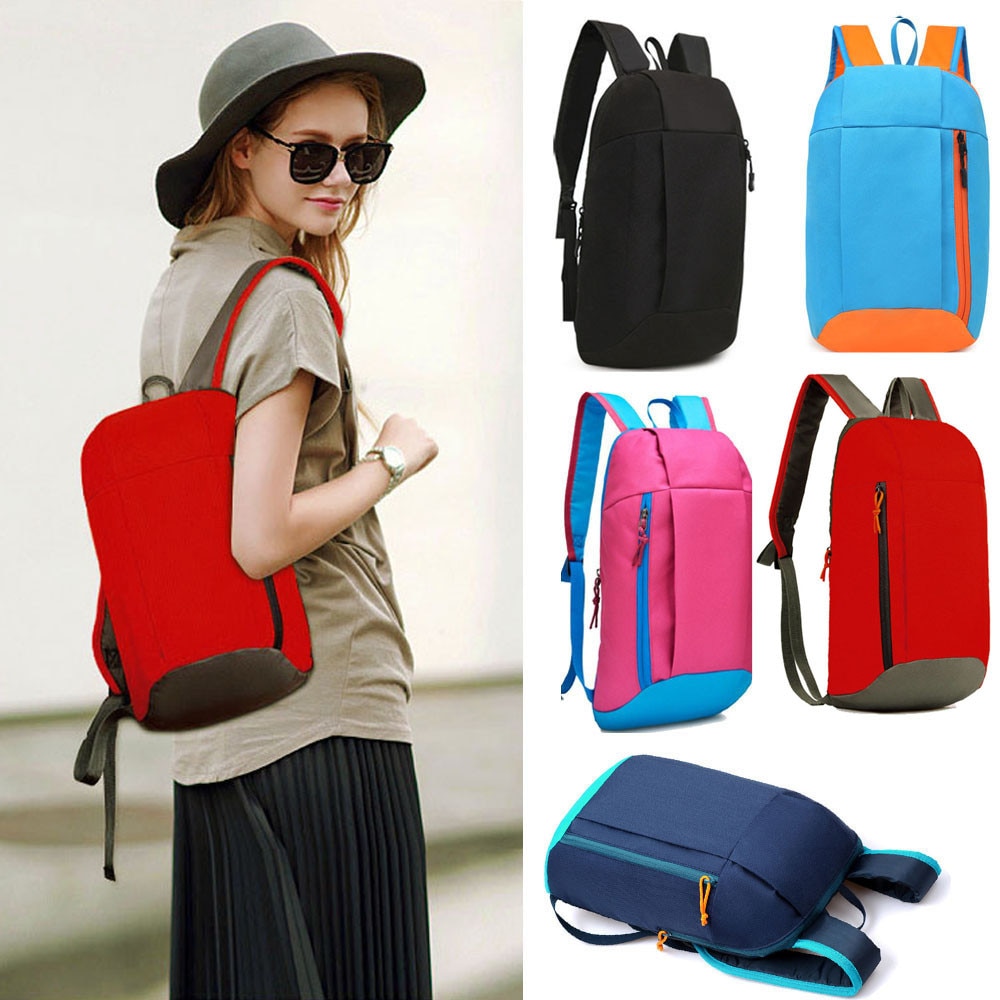 Lichtgewicht Canvas Opvouwbare Rugzak Waterdichte Rugzak Opvouwbare Tas Draagbare Pack Voor Vrouwen Mannen Reizen Handtas Top #06