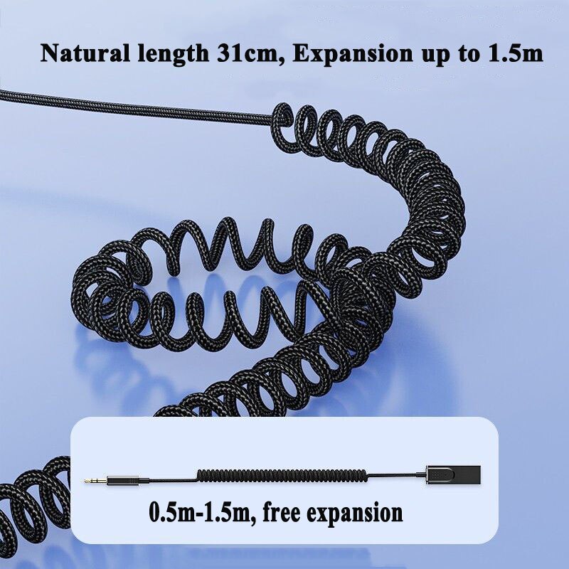 Car Bluetooth 5.0 Adapter Dongle Cable 3.5mm Jack Car Audio Aux Bluetooth V5.0 Handsfree Kit For PC Micorphone Speaker Receiver