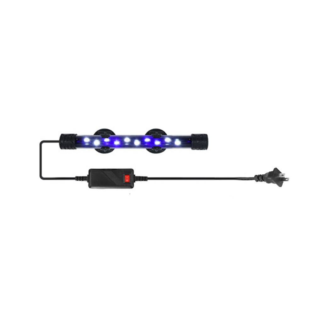 Aquarium White Light Fish Tank Submersible Lamp Waterproof Underwater LED Plant Lamp Aquarium Lighting Accessories: US Plug 4W 18cm