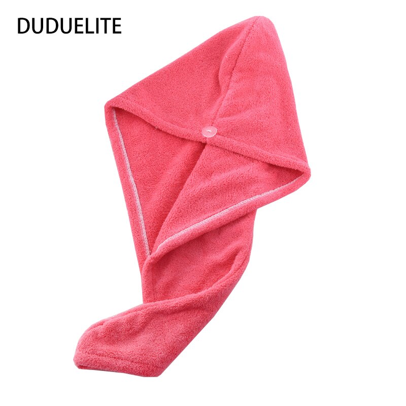 Duduelite Vrouwen Badkamer Handdoeken Haar Snelle Droging Hoed Haar Handdoek Cap Super Absorptie Tulband Toallas Microfibra Toalha De Banho: Red