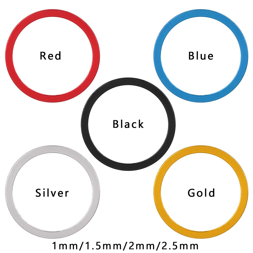 5 pçs bicicleta colorido volante hub espaçadores da bicicleta suporte inferior arruela ciclismo eixo arruela gap roda livre peças da bicicleta