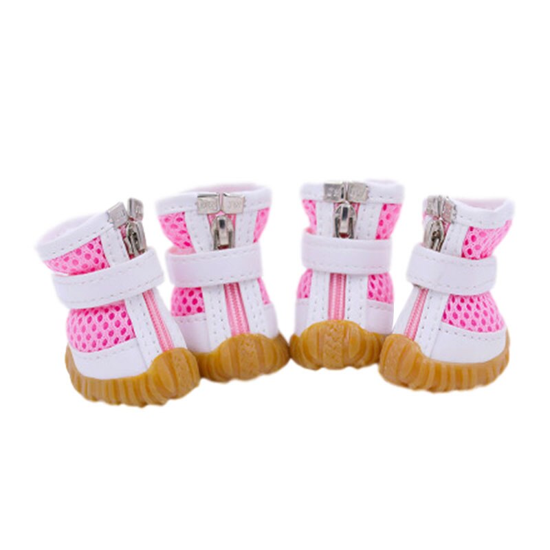 Dog Shoes for Small Dogs Breathable Mesh Dog Boots Anti Slip Dog Sports Shoes Soft Chihuahua Small Medium Dogs Pet Accessories: Pink / XL