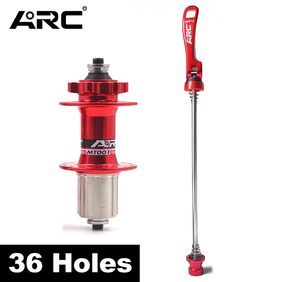 Arc Voor Achter Fiets Hubs Qr Spies 135Mm Vvt Mtb Mountainbike Hub 32 36 Gaten 32H 36 H Voor 8 9 10 11 Speed Deel Disc Hub Deel: Red 135-10 36H