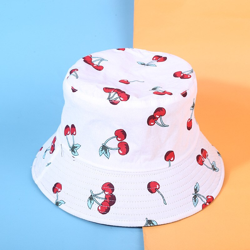 Avocado kapelusz typu Bucket kobiety męskie lato Panama kapelusz Hip-Hop czapki dwustronny nadruk z owocami banan arbuz plaża kapelusz rybaka: 14