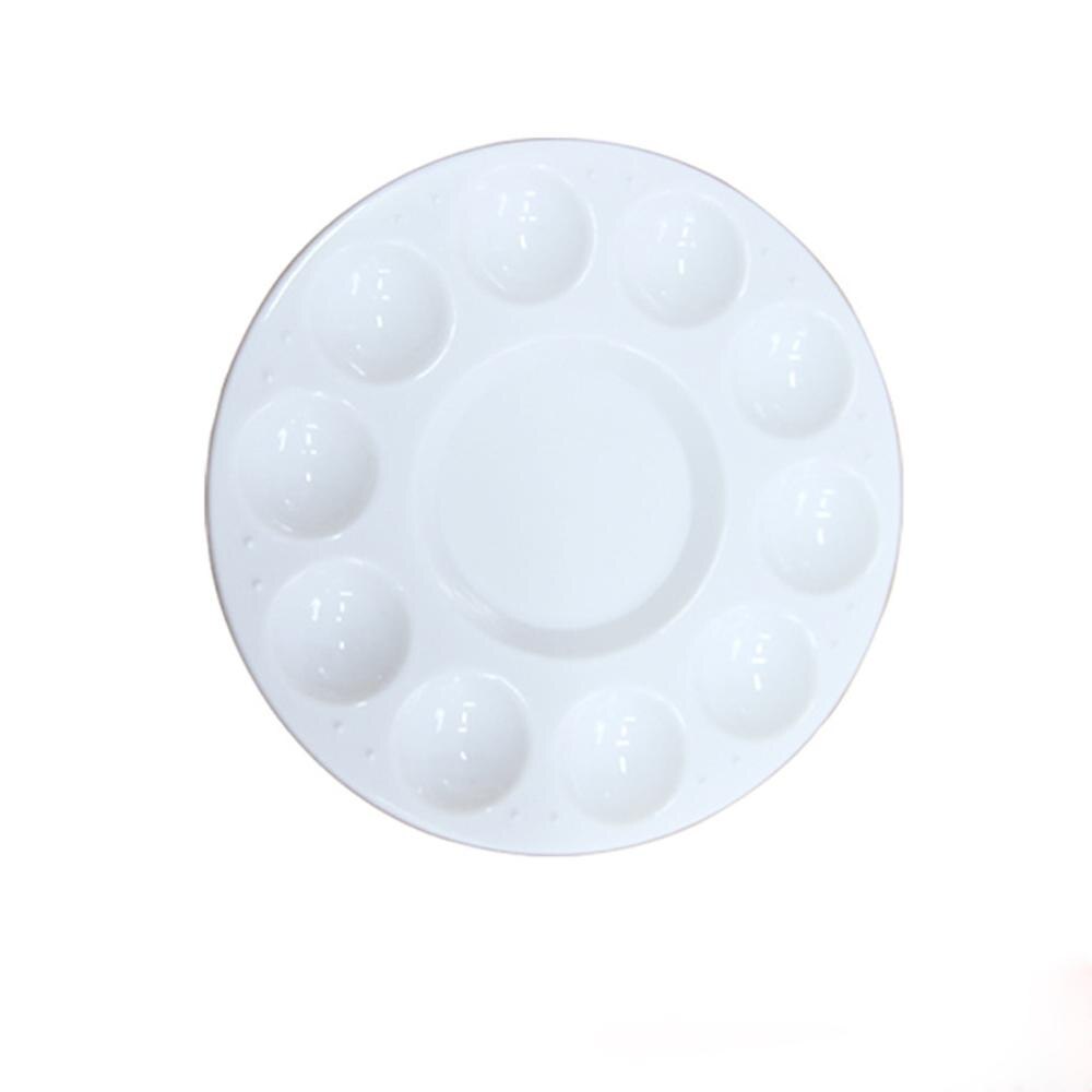 10-Hole Round Plastic Tray Palette Color Mixer Painting Supplies r60