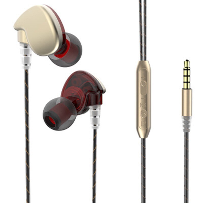 3.5mm- draads oordopjes met microfoon, volumeregeling, stereomuziek, in-ear sportheadset voor smartphones: Default Title