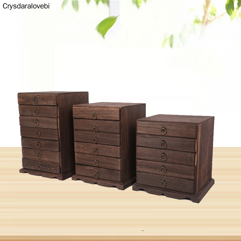 Multi-layer solid wood storage box Boxes Pu&#39;er tea collection Tea Wooden box Jewelry storage boxs kit