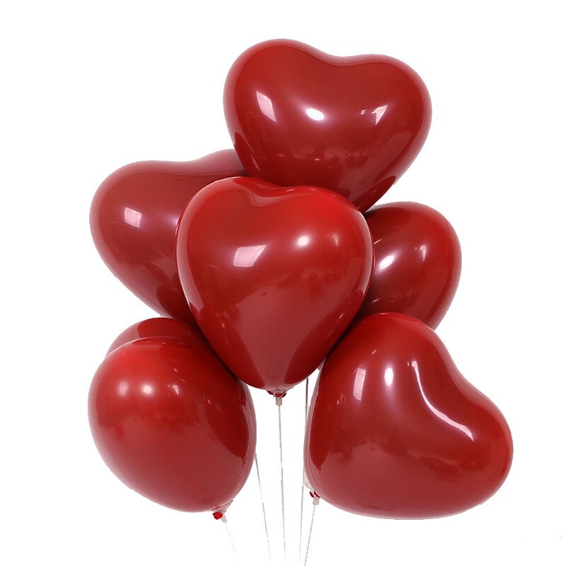 10Pcs 12Inch Granaatappel Rode Hartvormige Latex Ballon Bruiloft Decoratie Voorstel Party Ballonnen Valentijnsdag Bekentenis