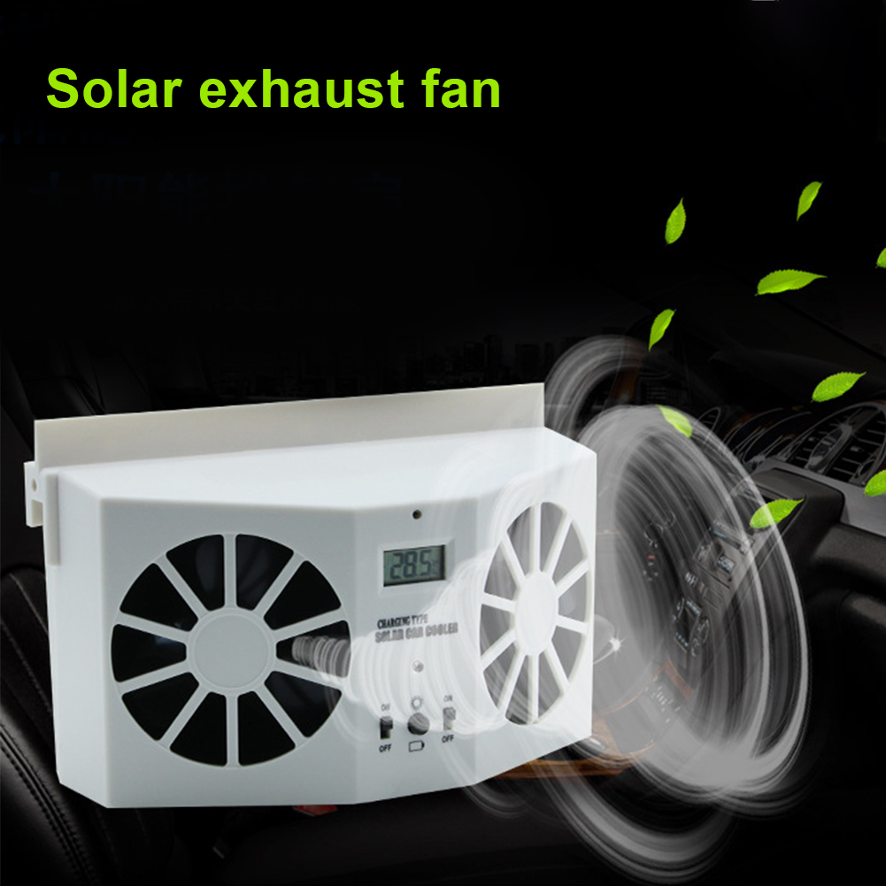 Solar Dual Fan Vehicle Cooling Tool Car Exhaust Fan Vehicle Front/Rear Window Radiator Fans Air Vent Conditioning Cooler System