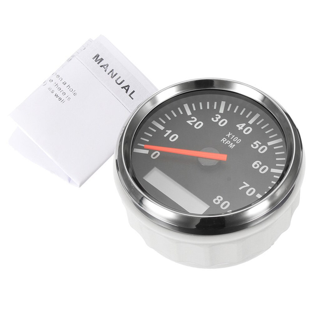 85mm Marine Auto Tacho Meter 4000 /6000/ 8000 RPM Tachometer-lehre 12V/24V Tachometer mit LCD betriebsstundenzähler