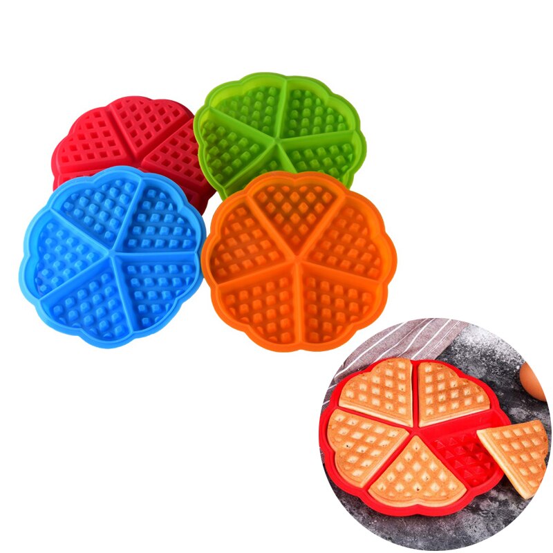 10 Pcs Silicone Waffle Mold Baking Molds Heart Shape Muffin Mould Non-stick Cake Bakeware Kitchen Accessories X2