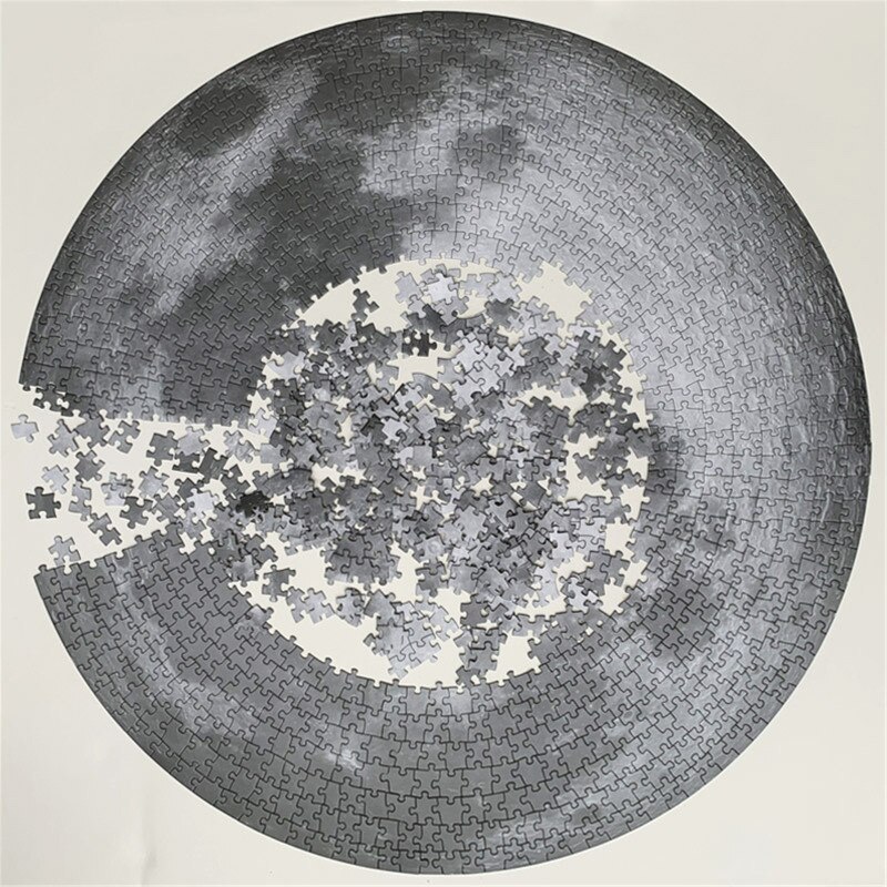 1000 teile/satz Runde Geometrische Erde Mond Sky Jigsaw Puzzle Regenbogen Erwachsene Kinder Puzzle Flache Pädagogisches Reduzieren Stress Spielzeug