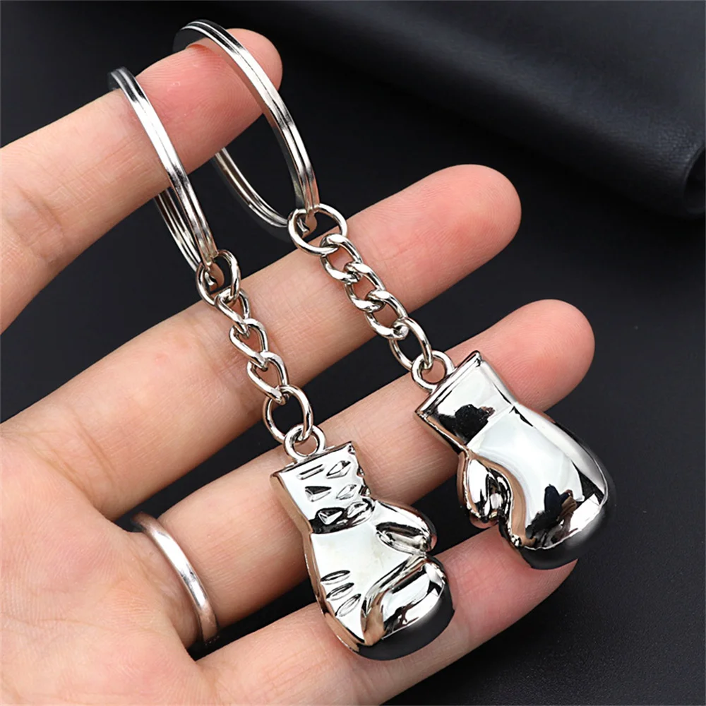 Metall Boxhandschuhe Schlüsselanhänger Sport 3D Fitness Boxen Schlüsselanhänger für Männer Rucksack Anhänger Auto Schmuckstück Kampf Verein Spiel