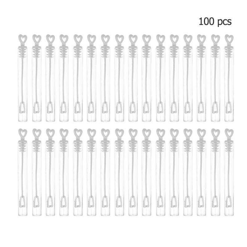 100 Stuks 48Pcs Liefde Hart Wand Buis Bubble Zeep Fles Playing Plezier Kid Speelgoed Bruiloft Decor Compact En Draagbare dragen Handig: 100pcs