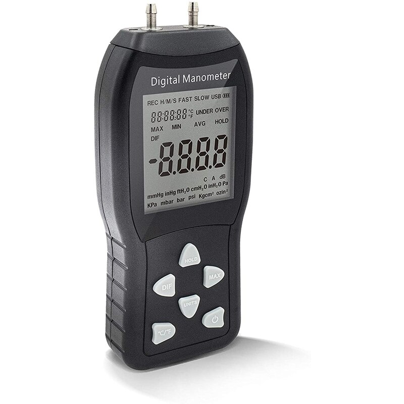 AR168, barómetro Digital y medidor de presión instrumento de medición y presión diferencial +/- 83.02InH2O