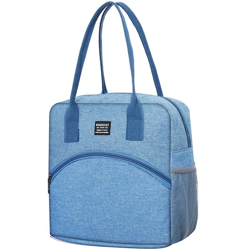 Mode Tote Lunch Tas Voor Vrouw Thermische Geïsoleerde Tas Voor Meisjes Draagbare Carry Winkelen Waterisistent Koeltas Oxford: Navylunch bag