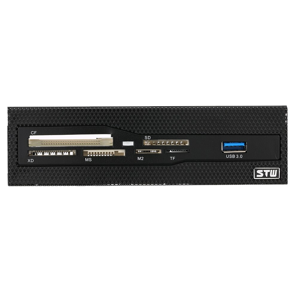 Lector de tarjetas interno USB 3,0, Panel frontal de PC de 5,25 pulgadas, todo en 1, compatible con CF, XD, MS, M2, TF, SD