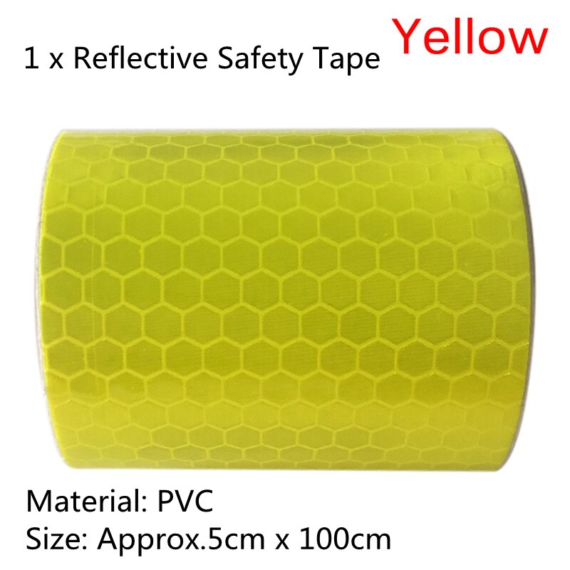 1Pcs/4Pcs Reflective Safety Warning Strip Tape Car Door Bumper Reflector Stickers Decal: B