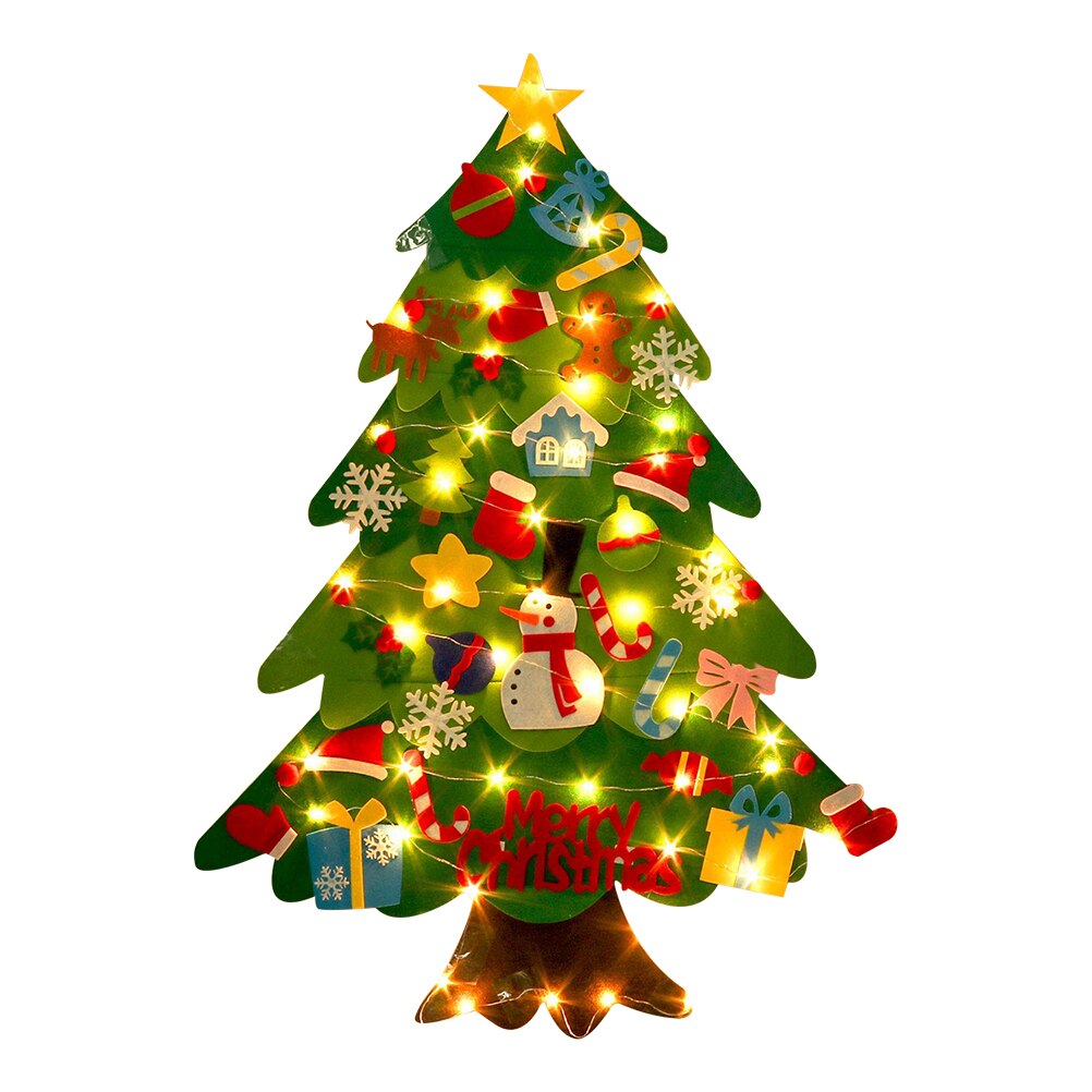 DIY Felt Christmas Tree Crafts Toys Christmas Party Decoration Kids Toys Year'S Door Wall Hanging Ornaments For Home