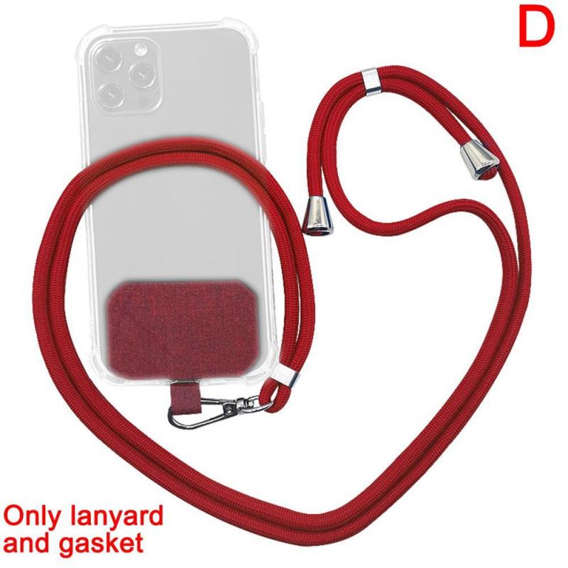 Universal Phone Lanyard Adjustable Mobile Phone Strap Patch Security Tether Phone Lanyard Anti-lost Anti-fall Neck Strap Lanyard: red