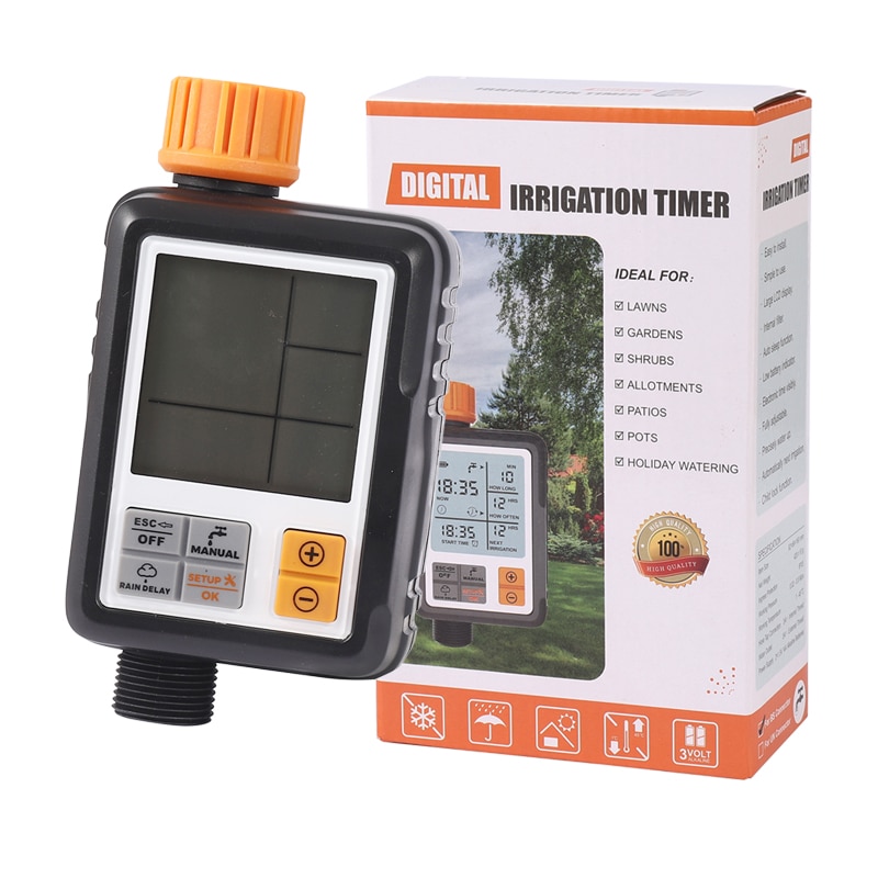 Irrigation Controller Waterproof Garden Watering Timer Automatic Garden Watering System: Irrigation Timer