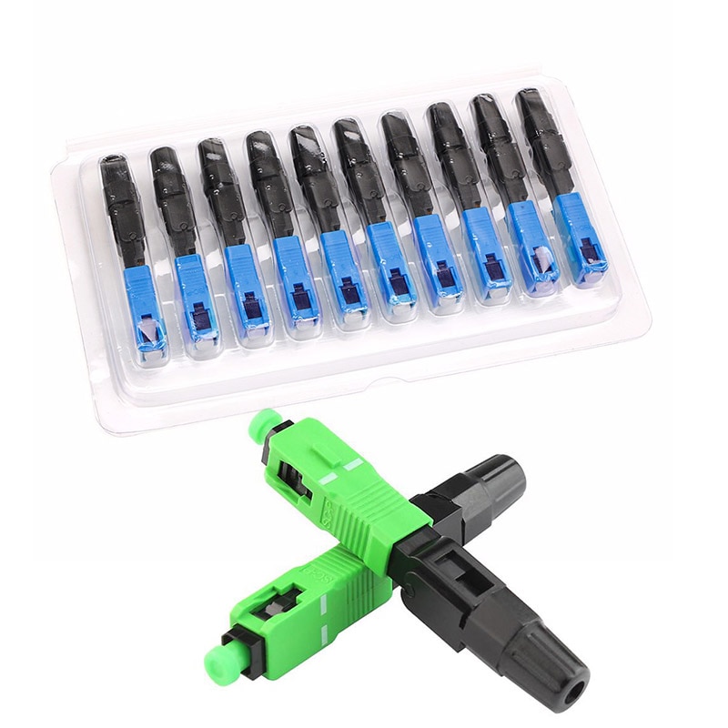 100 stk fiberoptisk optica sc upc-kontakt sc rask fiberoptisk conector fibra optica ftth conector sc apc
