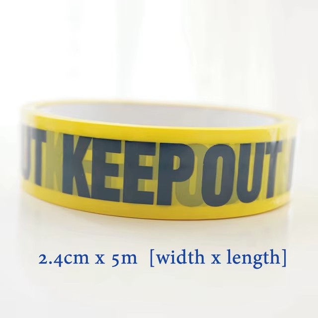 1/Roll 24Mm * 25M Waarschuwingstape Gevaar Waarschuwing Fragiele Barrière Herinneren Diy Sticker Werk Veiligheid Plakband Voor Winkelcentrum Winkel School: Blauw