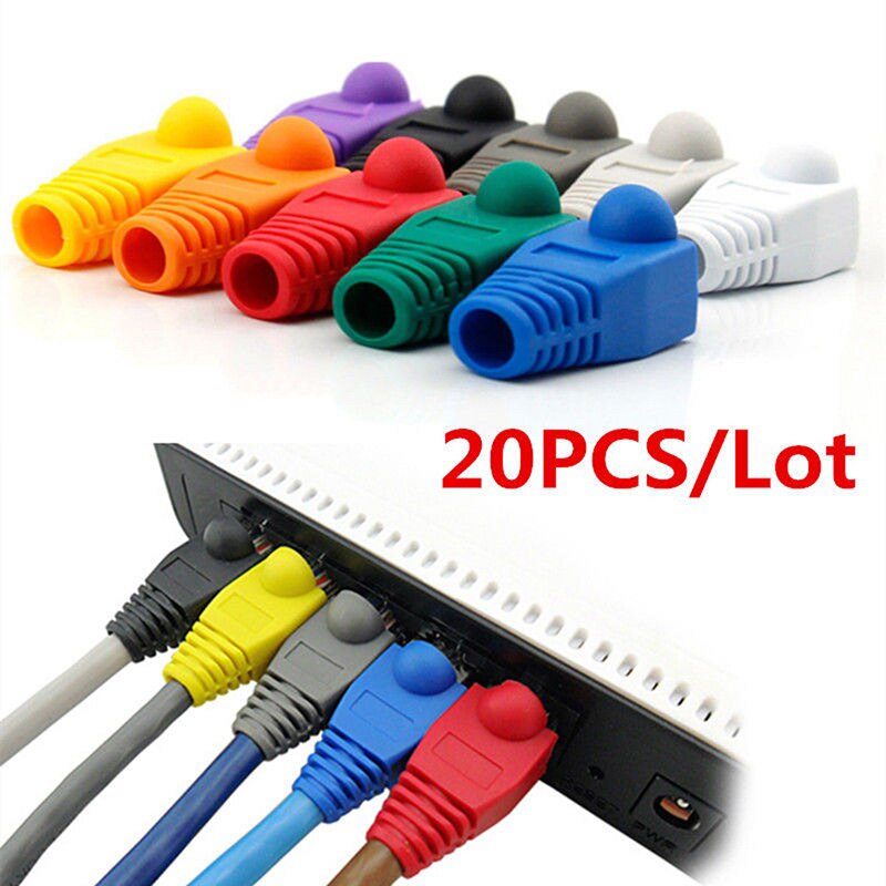 rj45 caps connector cover cat5 cat5e cat6 network boots lan ethernet cable rg rj 45 sheath cat 6 lan multicolour color