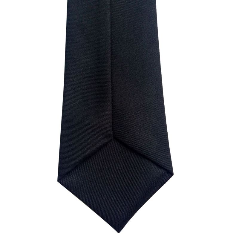 50X8Cm Mens Uniform Effen Zwarte Kleur Imitatie Zijde Clip-On Pre-Gebonden Stropdassen Voor politie Beveiliging Wedding Funeral