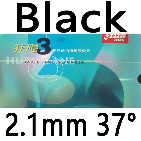 Original DHS NEO Hurricane3 NEO Hurricane-3 pips-in table tennis pingpong rubber with orange sponge 2.15-2.2mm: black 2.1mm H37