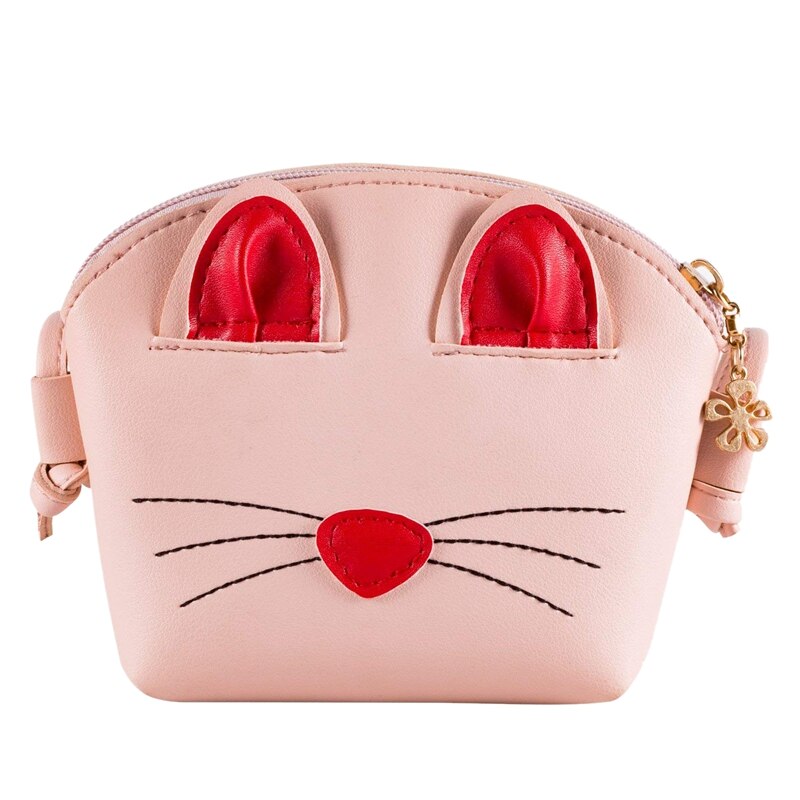 Rosa Kleine Mädchen Crossbody Geldbörse Nette Katze Schulter Tasche für Mädchen, Kinder, Kleinkind