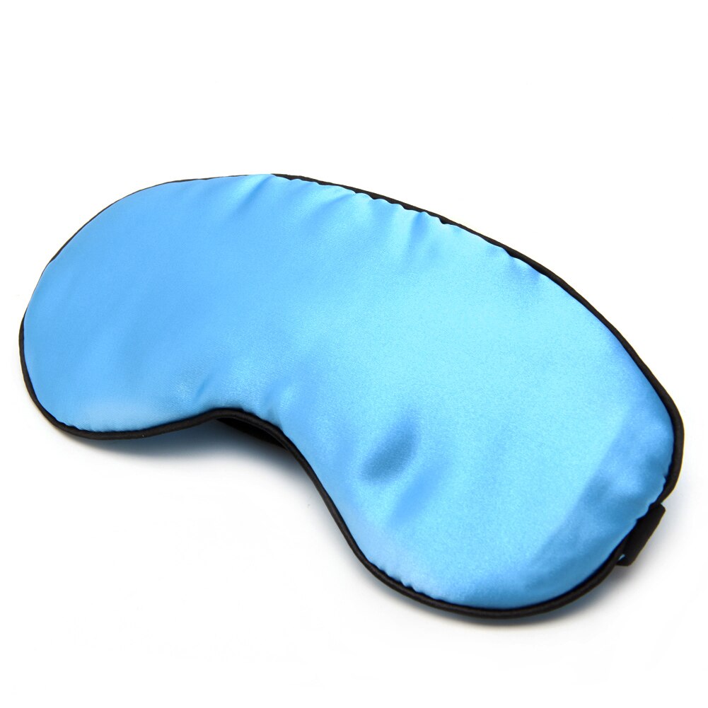 1pc søvnmaske i ren silke, polstret skyggebetræk, rejseafslapningshjælp til bind for øjnene  d0ue