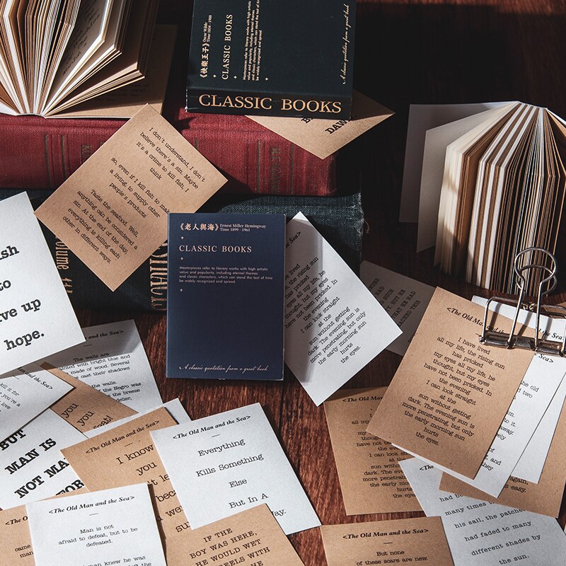 100 hojas de obra maestra de escritor, pequeño libro de recortes, material de decoración diy vintage, marcador de Arte de papel artesanal, papel de origami