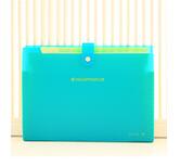 1pc 8 index eenvoudige document A4 display boek PP bestand uitbreiden portemonnee map papier classificatie orgel pakket Filing Producten: Blauw