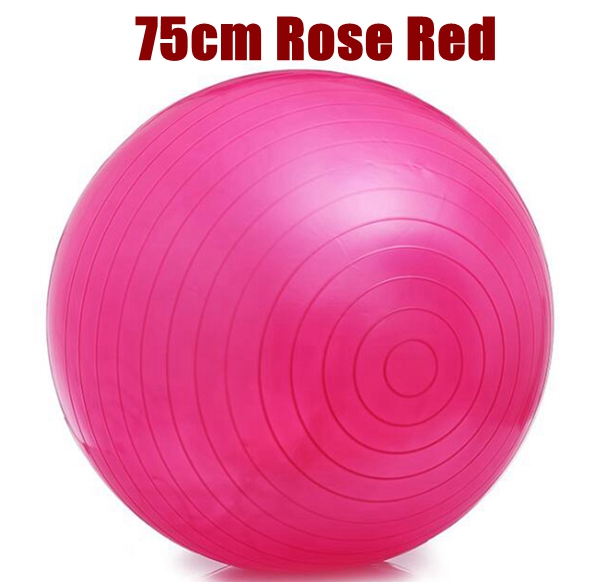 55Cm 65Cm 75Cm Yoga Bal Pvc Verdikking Fitness Bal Yoga Bal Pilates Bal: 75cm Rose Red