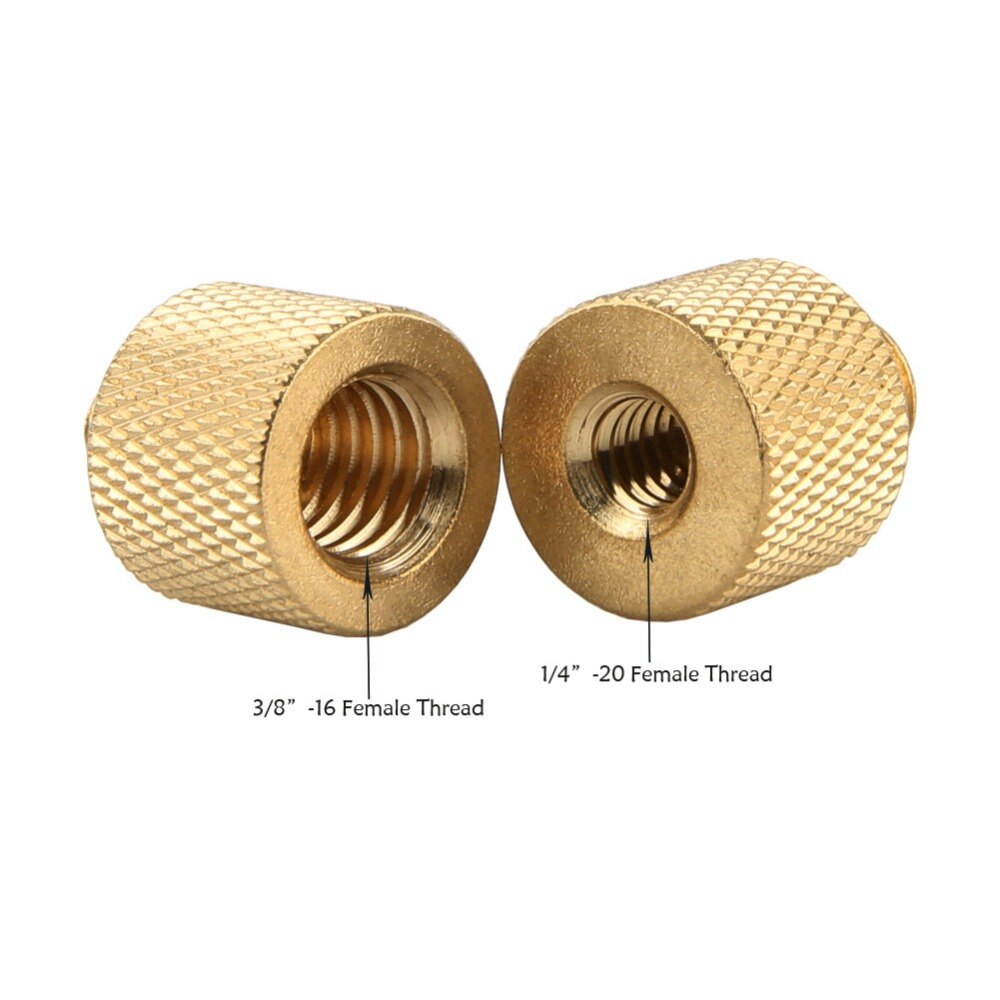 NICEYRIG Microfono Vite 1 Pezzo Maschio 1/4 "a Femmina 3/8" e 1 Pezzo Maschio 3/8 "a Femmina 1/4 "di Perforazione della Macchina Fotografica (2 Pezzi un Pacchetto)