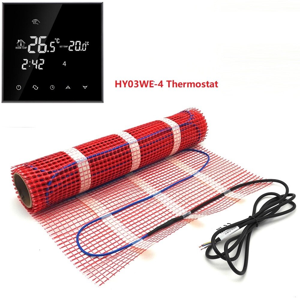 50cmX1m Warm Floor Heating Mat 220V 150w/m2 Room Heater with WiFi Thermostat: with HY03WE-4