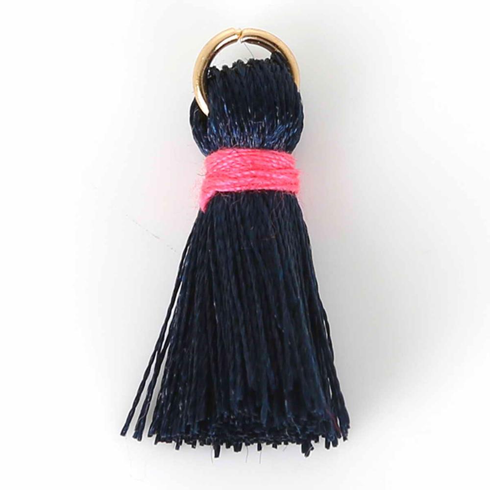 20mm 100 /zak zijden mini kwastjes bedels sieraden maken bevindingen materialen bevindingen & componenten materiaal 18 kleuren: Marineblauw