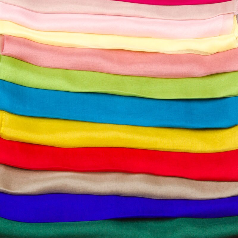 Ren silketørklæde kvinder tørklæde kvindelig silke sjal kvinders naturlig silke chiffon stor størrelse tørklæde ensfarvet lang wrap til kvinder