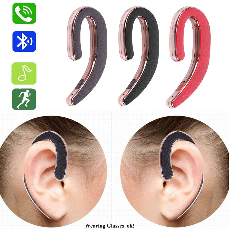Trådløse bluetooth-headset trådløse bluetooth-hovedtelefoner trådløse bluetooth-øretelefoner knogleledning med mikrofon mini smartphone