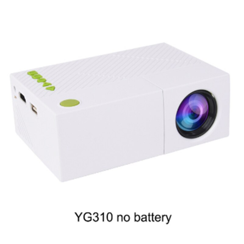 YG310 Mini Portable LCD Projector Home Theater Proyector USB SD AV HDMI 600 Lumens 1080P HD LED Portable Projector: YG310 no battery
