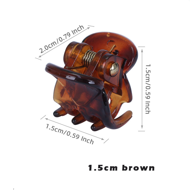 10-20Pcs Hair Claw Clips for Women Girls 1cm 1.5cm Black Brown Transparent Plastic Clamp for Ladies Headwear Hair Accessories: XXS / Red